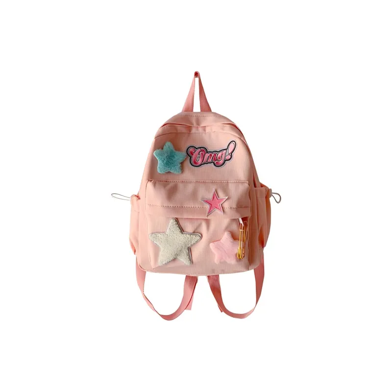 Yalu Nylon Backpack Regular Unisex Yellow/Green/Pink-14
