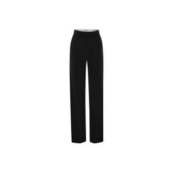 Elisabetta Franchi Pleat Detailed Straight Leg Trousers