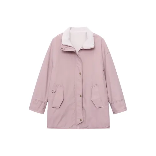 CHARM PICK Velvet feel Coat Women's Pink
