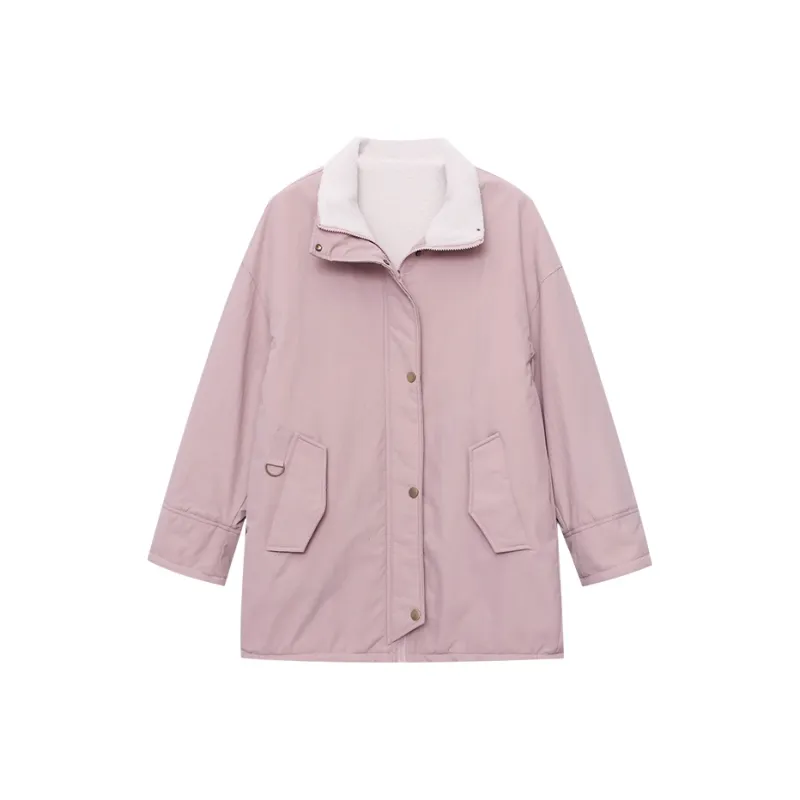 CHARM PICK Velvet feel Coat Women's Pink-0