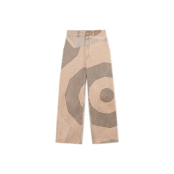 LOEWE Paula's Ibiza Baggy Jeans 'Beige/Navy Blue'