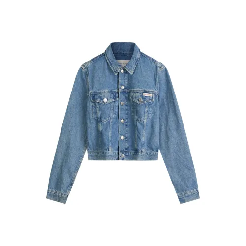 CALVIN KLEIN Denim Jacket Women's Denim Light Blue