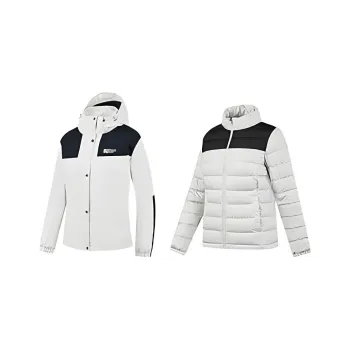 QIAODAN Trench Coat Women's Smoke White/Black