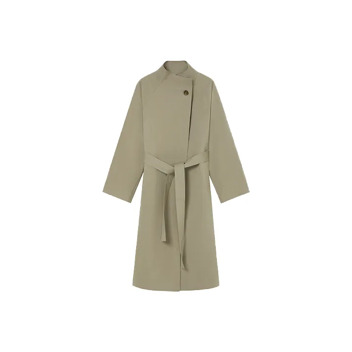 Orange Desire Trench Coat Women's Oak Khaki-0