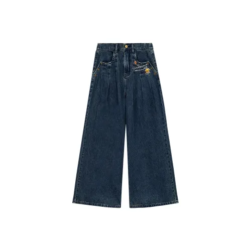 B.Duck Casual Pants Women's Navy Blue