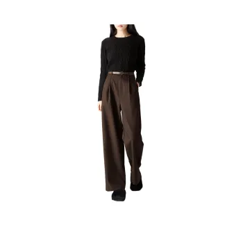 Mo Han Yi Mei Casual Pants Women's Coffee Brown