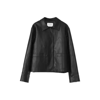 Fstudio Korean Style Premium Multicolor PU Leather Jacket & Coat Women's Black