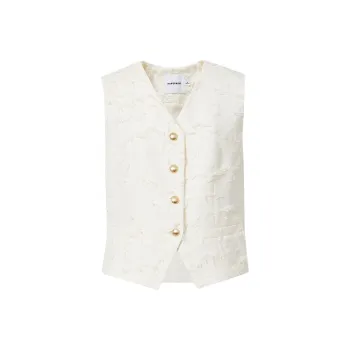 Hopeshow Vests Women's Ecru 004