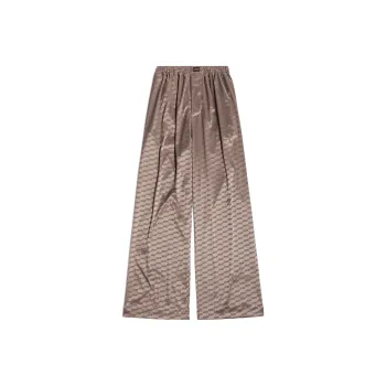 Balenciaga Casual Pants Loose Fit Version Women's Light Brown