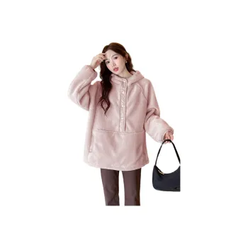 Tonlion Velvet feel Coat Women's Haze Pink