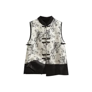 Cypress House Vest Women's Black Bamboo Forest