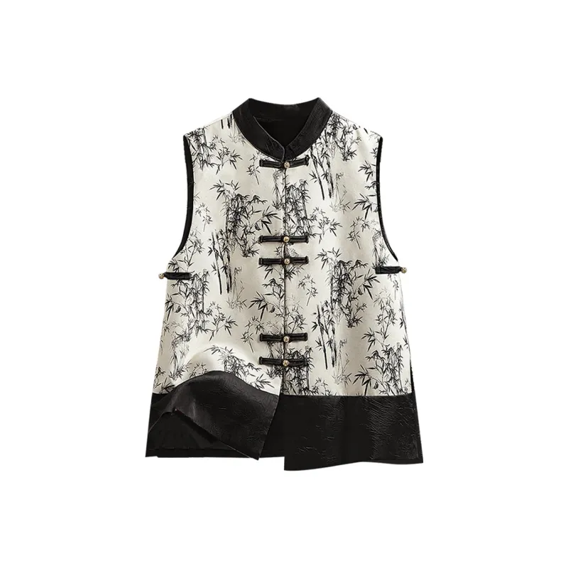 Cypress House Vest Women's Black Bamboo Forest-0