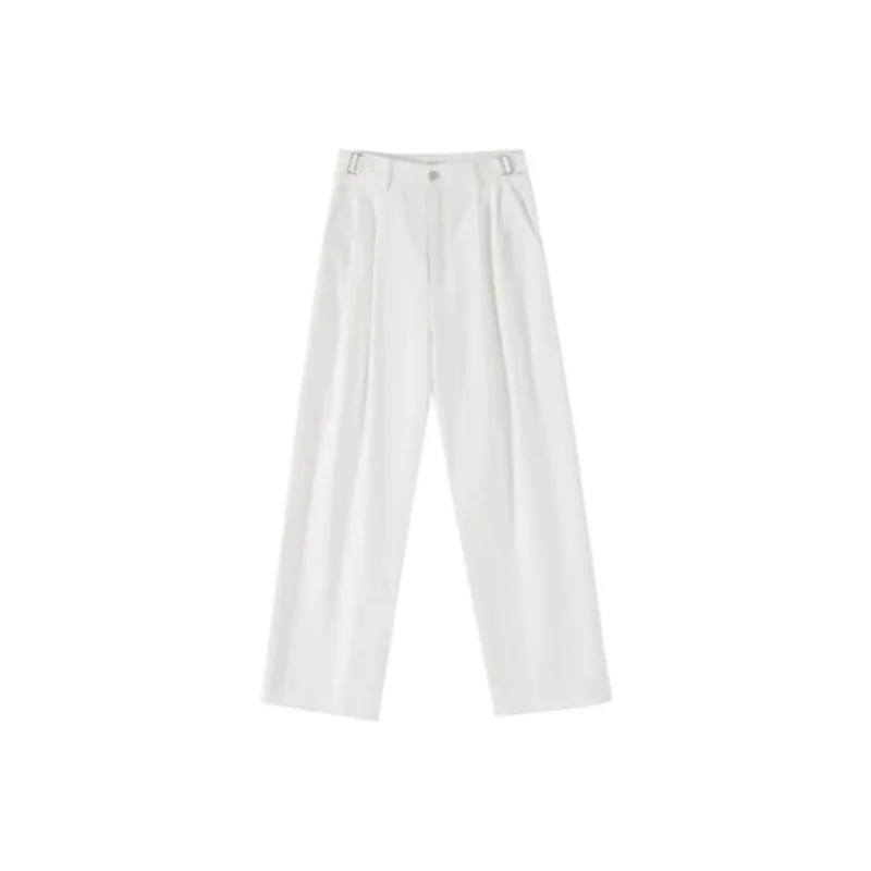 Hacikis Casual Pants Women's Cotton White-0