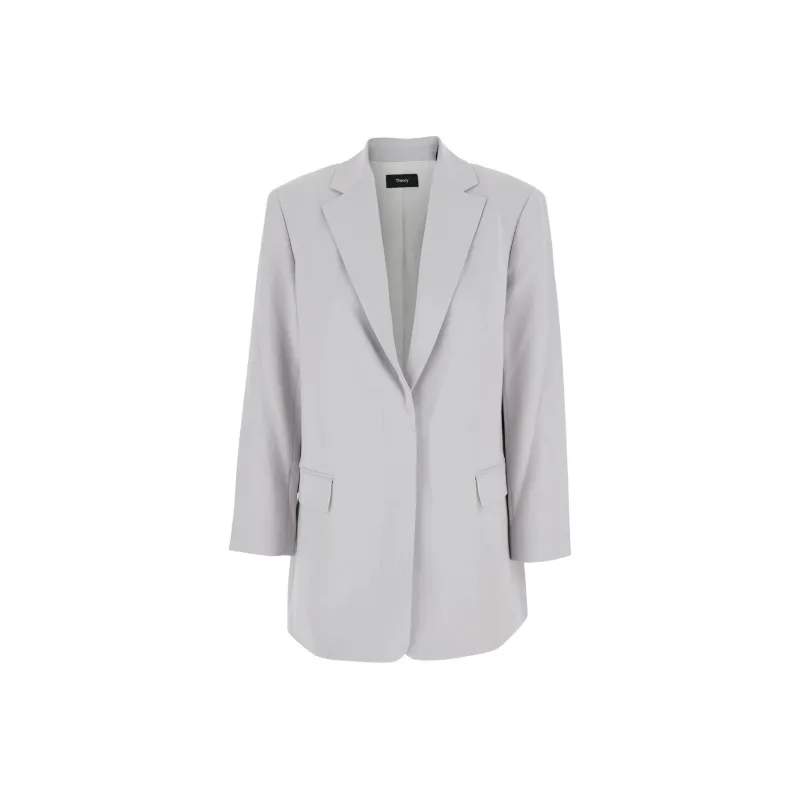 THEORY Single Breasted Crepe Blazer-0