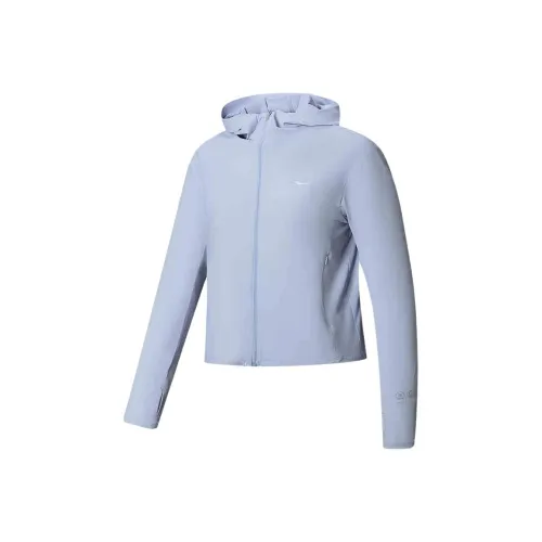 Erke Sports Collection Breathable Quick Dry UV Protection Sun Protection Clothing Women's Cream Foam Purple