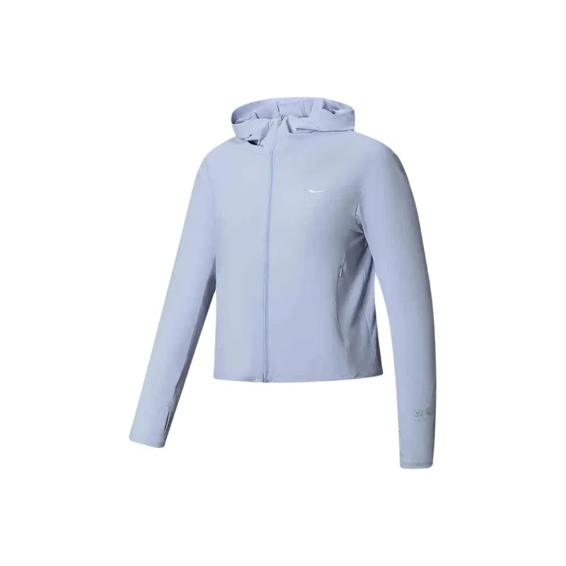 Erke Sports Collection Breathable Quick Dry UV Protection Sun Protection Clothing Women's Cream Foam Purple-0