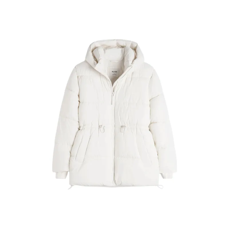 Hollister Puffer Jacket Women's White-0