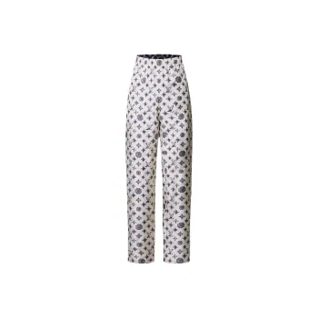 LOUIS VUITTON Monogram Silk Jogging Pants