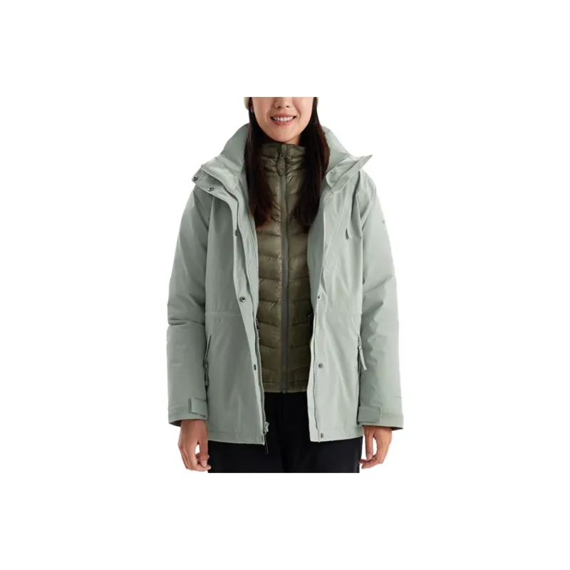 Columbia Hiking Waterproof Thermal Heat Reflective Windproof Windbreaker Jacket Women's Green-0