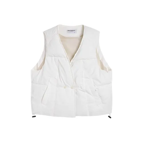 HEFENGJINYU Puffer Jacket Women's Ivory White