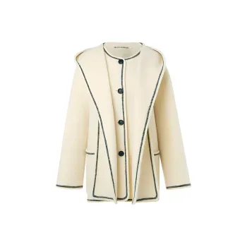 III VIVINIKO Coats Women's Raw White