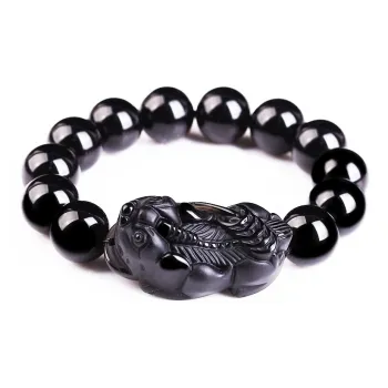 Liu Jinfu Natural Obsidian Bracelets Unisex