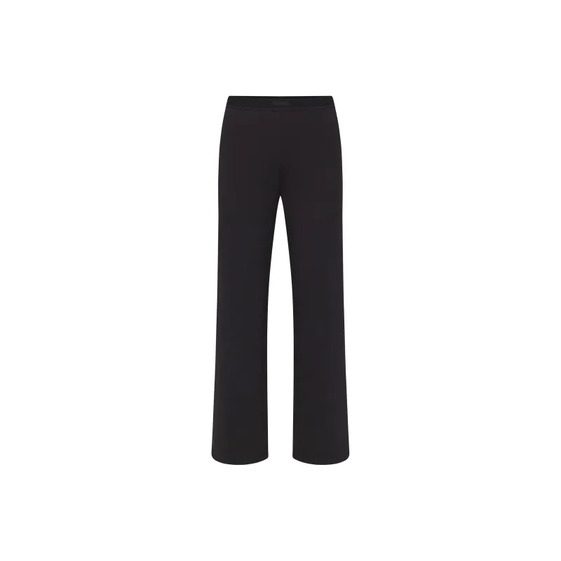 SKIMS Holiday Collection FW24 COTTON RIB PANT Casual Pants Women's SOOT/Smoke Gray-0