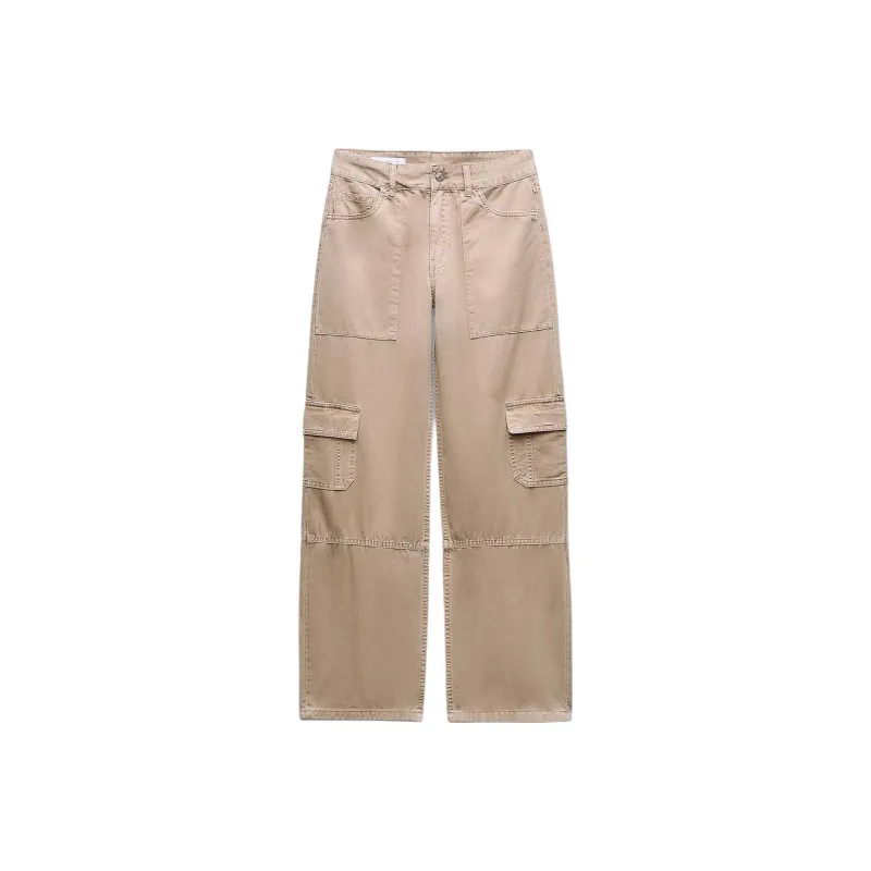 ZARA Casual Pants Women's Light Brown-0