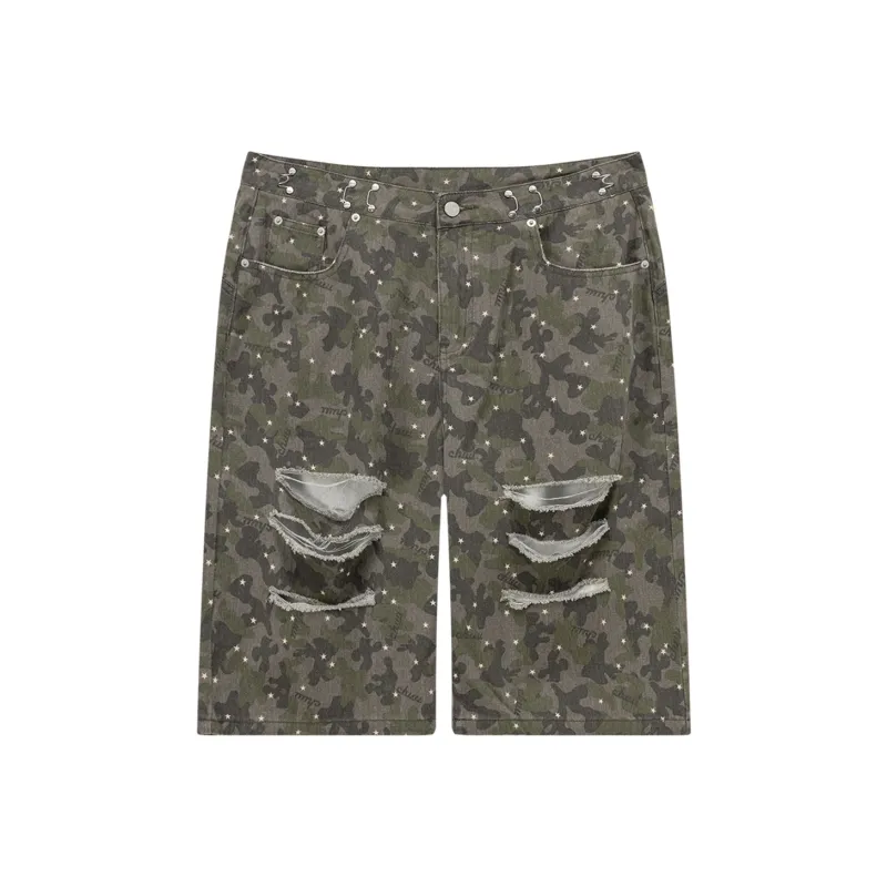 CHUU Casual Pants Women's Green Camouflage-0