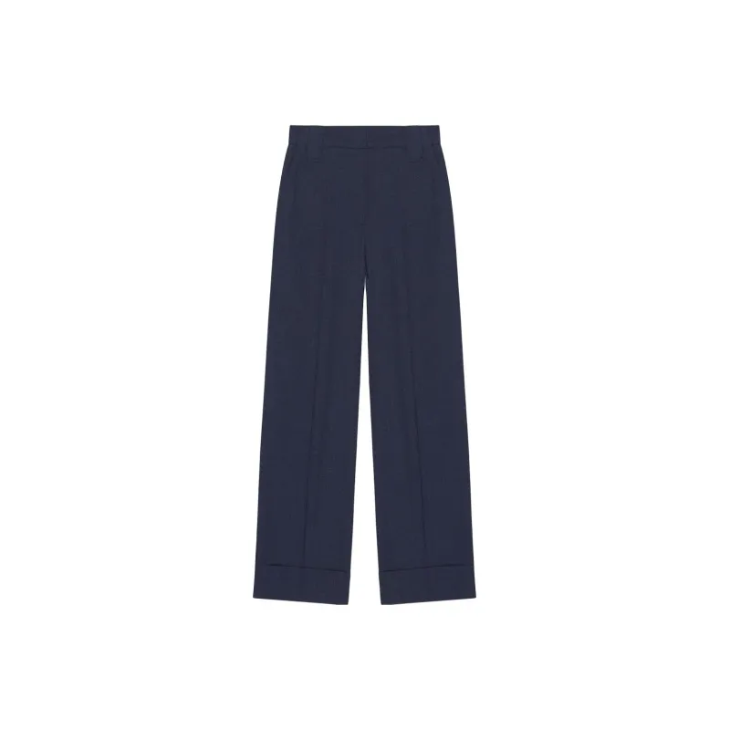GANNI High-waist Straight-leg Trousers-0