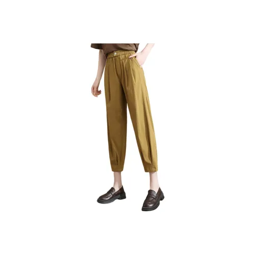 TERRE BLEUE Casual Pants Women's Khaki Green