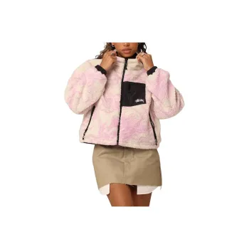 Stussy Velvet-feel Coat Women's Pink