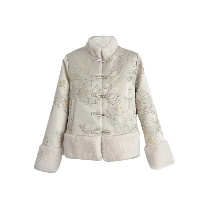 MRR&CO. Velvet feel Coat Women's White-0