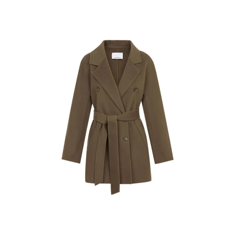 LANCY Coat Women's Dark Olive Green-0