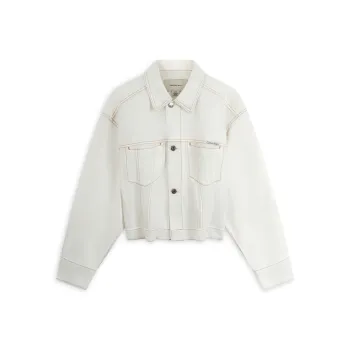 CALVIN KLEIN Denim Jacket Women's White Denim