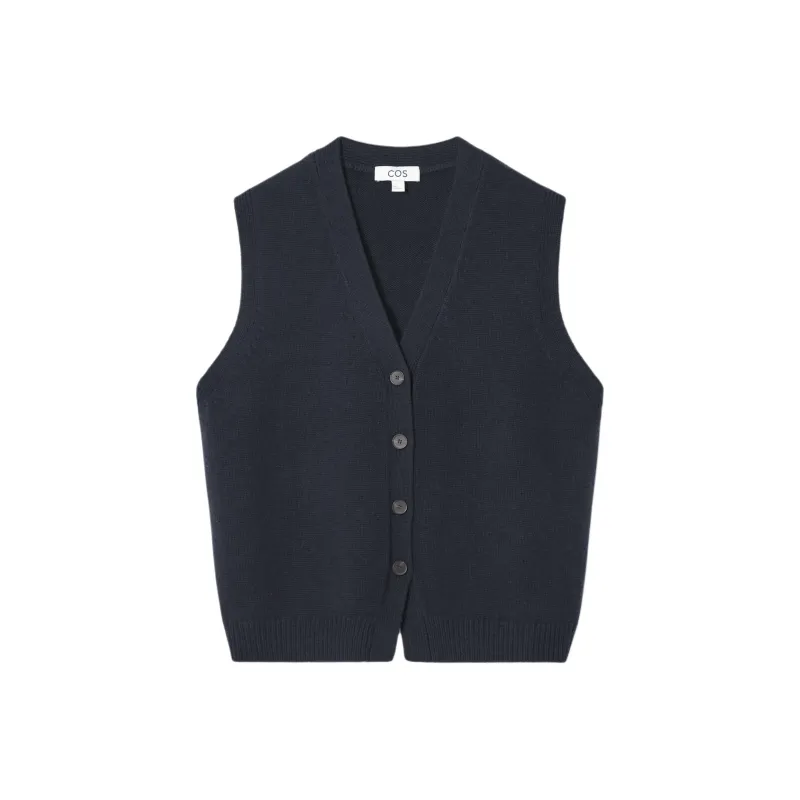 COS Vests Women's Navy Blue-0