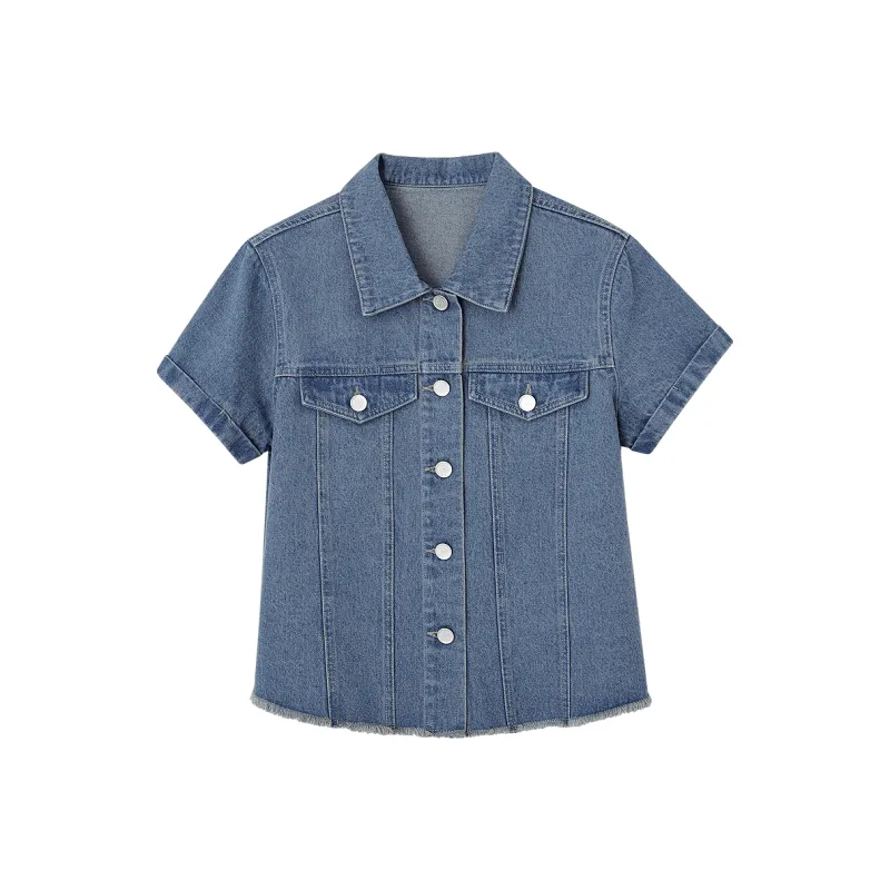 【dme】 Denim Jacket Women's Denim Blue-0