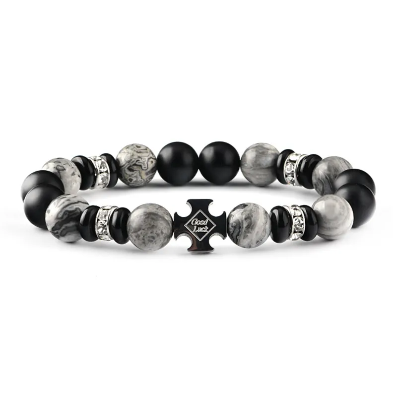 MUXIANG Map Stone Bracelets Unisex-0