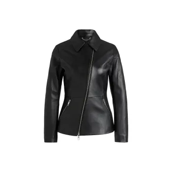 HUGO BOSS Leather Jacket Women's Black