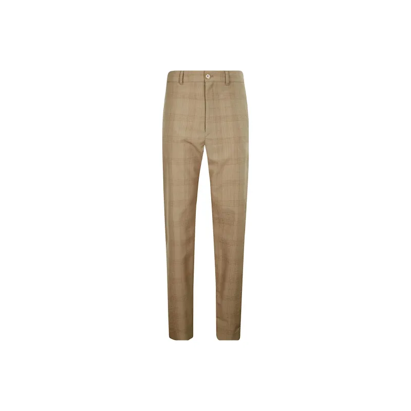 Lemaire Check print High waisted Trousers-0