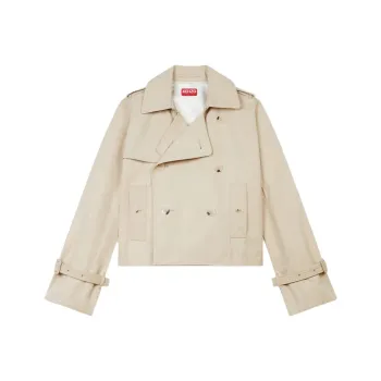 KENZO Button Up Short Trench Coat