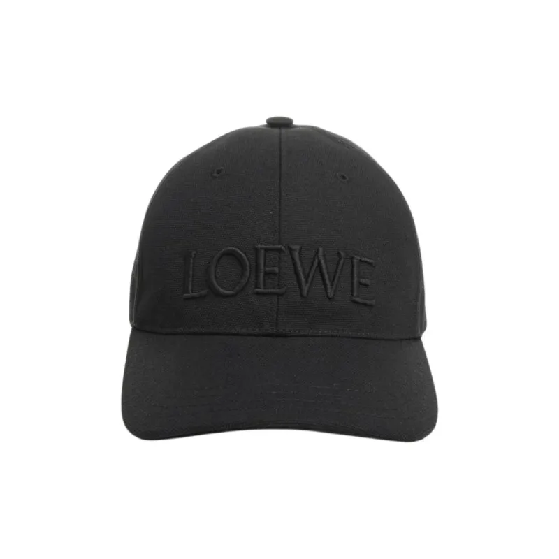 LOEWE Canvas Baseball Caps Unisex Black-0