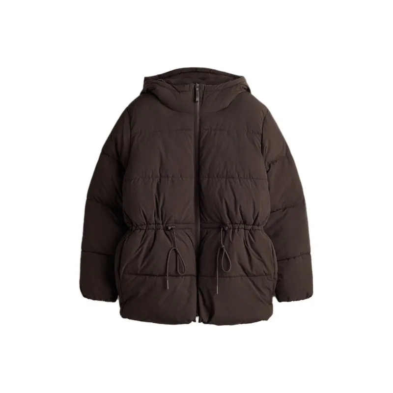 H&M Puffer Jacket Women's Dark Brown-0