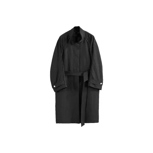 Rizhuo Trench Coat Women's Fragmented Stone Black