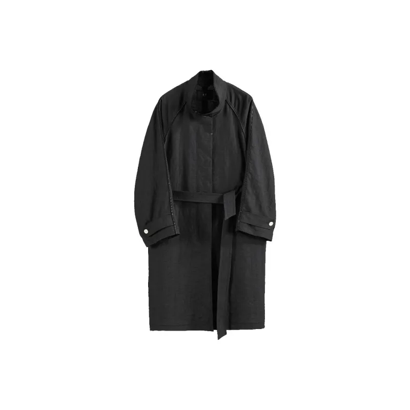 Rizhuo Trench Coat Women's Fragmented Stone Black-0