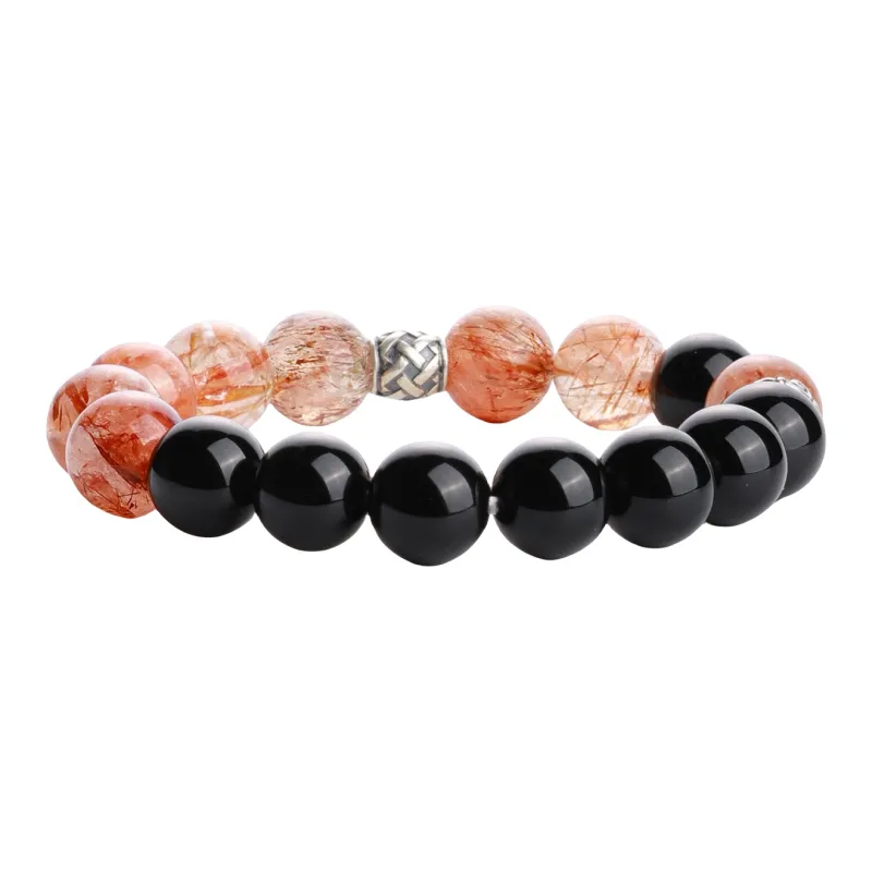 CHINA GOLD Natural Obsidian Bracelets Unisex-0