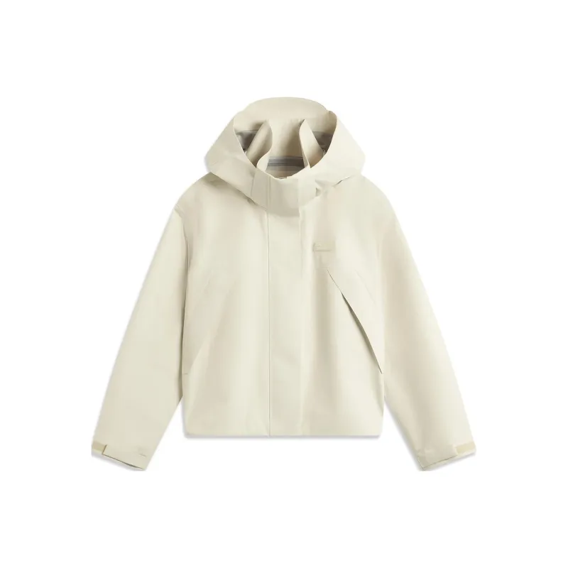 LiNing Sports Life Collection Windproof And Breathable Windbreaker Jacket Women's Oat Gray-0