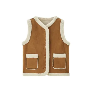 UNIQLO Vest Women's Coffee & Milk White