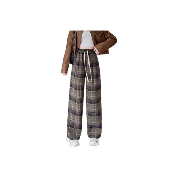 Tonlion Casual Pants Women's Antumn Leaves Yellow