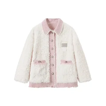 JOSR Velvet feel Coat Women's White